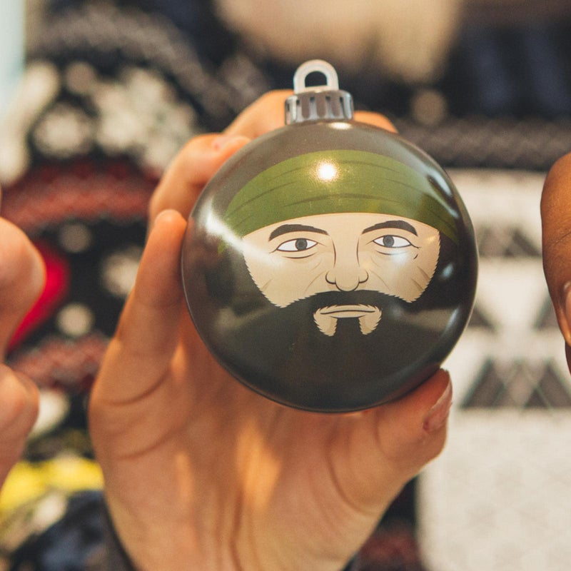 Numskull Bauble Heads Official Destiny 2 The Drifter Christmas Tree Decoration Ornament - Black Tin Metal Christmas Bauble Ball Hanging D  cor - Image 2